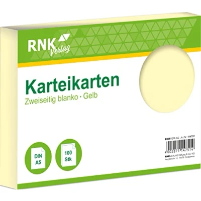 Afbeelding van Exacompta Doos met 100 Bristol kaarten uni ongeperforeerd 148x210mm