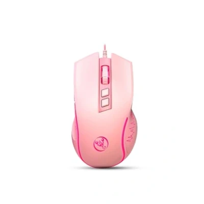 Afbeelding van HXSJ X100 Gamingmuis Bedraad,Ergonomische Gamingmuizen met 7 Kleuren LED achtergrondverlichting, 3600 DPI Verstelbare Optische Sensor Computermuis,voor PC,Laptop,Mac,Game Roze