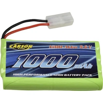 Afbeelding van Carson Modellsport NiMH accupack 9.6 V 1000 mAh Tamiya stekker