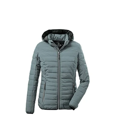 Afbeelding van G.I.G.A. DX dames Gewatteerd jack/casual functioneel jack in donslook met afritsbare capuchon Uyaka, aquaverde, 40, 28041 000
