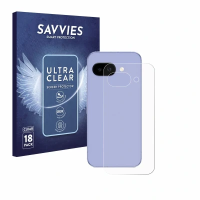 Afbeelding van Savvies Screenprotector voor Google Pixel 9a (Achterkant) Folie Beschermfolie transparant (18 Stuks)