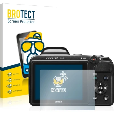 Afbeelding van BROTECT Screenprotector voor Nikon Coolpix L810 Folie Beschermfolie matte (2 Stuks)