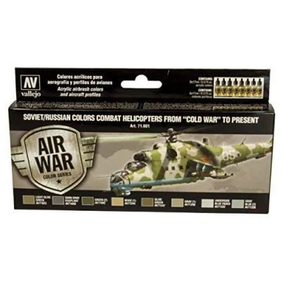 Afbeelding van Vallejo 071601 AV Model Air Set Soviet Helicopters Post War modelbouwset, verschillende 17 ml