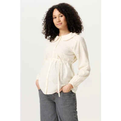 Afbeelding van Noppies Maternity Ranua Nursing Blouse met lange mouwen, Buttercream P959, XS