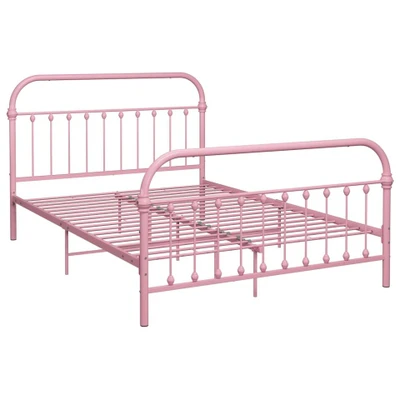 Afbeelding van Bedframe metaal roze 140x200 cm