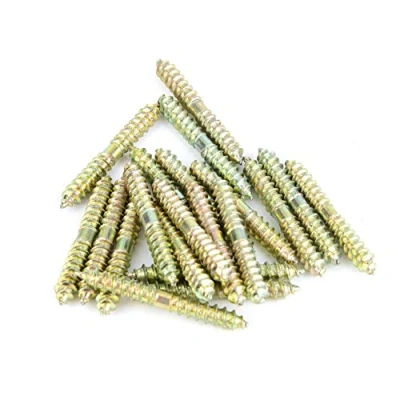 Afbeelding van 20 Stks Dubbele Deuvel Schroef Zelftappende Schroeven Staven Bars Studs Voor Houtbewerking Meubels Connector 5x40Mm