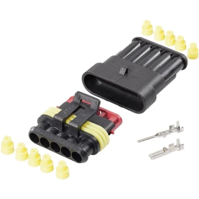 Afbeelding van TE Connectivity 30S006 Superseal set AMP 1.5mm Series Totaal aantal polen: 5 Rastermaat: 6 mm 1 set(s)
