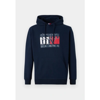 Afbeelding van Tommy Jeans REG FLAG Sweater, Heren, Maat: 46, Dark night navy