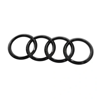 Afbeelding van Audi 4M0071802 ringen teken zwart achterklep Black Edition embleem logo sticker, voor Q7/SQ7 (type 4M) vanaf 2020