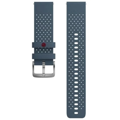 Afbeelding van Polar Siliconen Horlogeband 22mm Blauw/Grijs