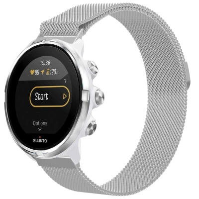 Afbeelding van Milanees magnetisch bandje Universeel 24 mm aansluiting Zilver iMoshion