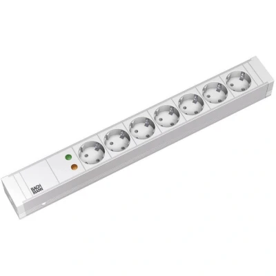Afbeelding van Bachmann 333004 19 inch Stekkerdoos voor patchkast 1 HE Geaarde contactdoos Wit