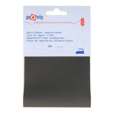 Afbeelding van Pronty Iron On 078 grijze reparatiedoek keperband 1 stuk
