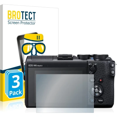 Afbeelding van BROTECT Glas Screen Protector voor Canon EOS M6 Mark II (3 Stuks) Schermbeschermer [9H Hardheid, Beschermglas Folie niet Gehard Glas]