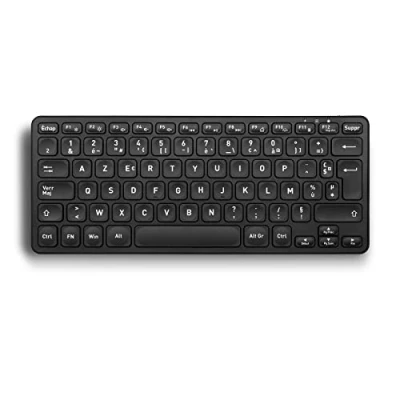 Afbeelding van perixx PERIBOARD 732 Mini toetsenbord, draadloos, met achtergrondverlichting, schaartoetsen type X, witte Frans AZERTY