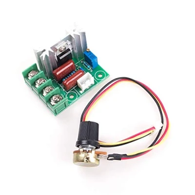 Afbeelding van ANGEEK 2000W AC 50 220V 25A SCR snelheidsregelaar Spanningsregelaar Regelbare motor LED dimmer Thermostaat