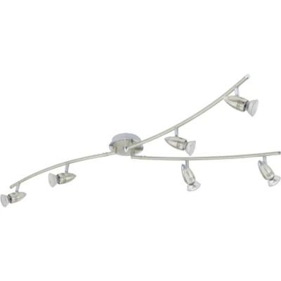 Afbeelding van EGLO Magnum   Plafondspots   6 Lichts   LED   Nikkel Mat, Chroom