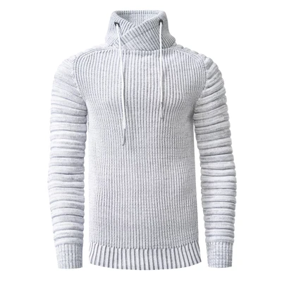 Afbeelding van Rusty Neal gebreide trui voor heren, streetwear, korte opstaande kraag, grof 416, wit, M