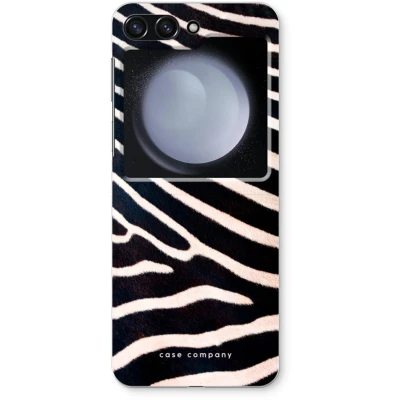 Afbeelding van Case Company® hoesje geschikt voor Samsung Galaxy Z Flip5 Zebra Soft Cover Telefoonhoesje Bescherming aan alle Kanten en Schermrand