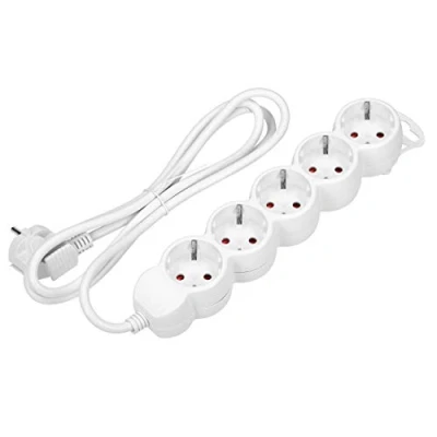 Afbeelding van ORNO AE 13149(GS)/W/1,5M 5 Voudige Stekkerdoos met Kinderbeveiliging 2300W (5 weg, 1,5m)