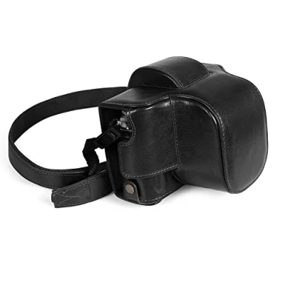 Afbeelding van MegaGear MG2010 ooit klaar echt lederen camerahoes compatibel met Nikon Z fc (16 50mm) (zwart)