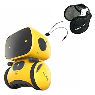 Afbeelding van PNI Robo One interactief slim robotpakket, spraakbesturing, aanraaktoetsen, geel +Subzero koptelefoon Code C936.19