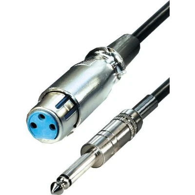 Afbeelding van XLR (v) 6,35mm Jack mono (m) audiokabel 5 meter