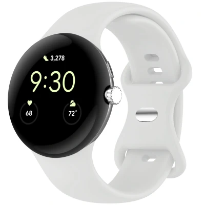 Afbeelding van Siliconen bandje voor de Google Pixel Watch / 2 Maat L Wit iMoshion En TPU (zacht)