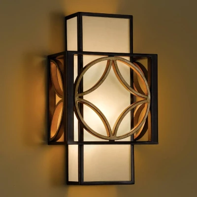 Afbeelding van Feiss LED Wandlamp Remy 1X E14 Max 40W Heritage Bronze/Parissiene Gold