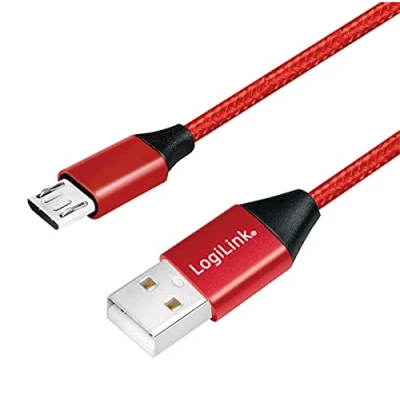 Afbeelding van USB 2.0 aansluitkabel, (type A) naar micro rood, 0,3 m