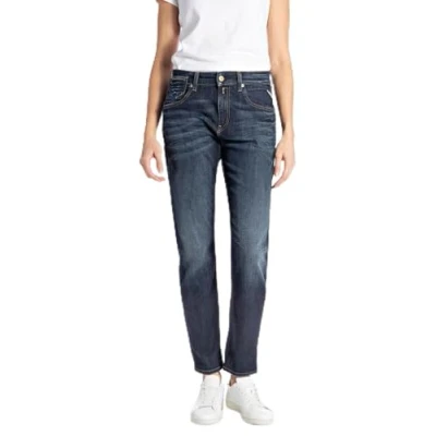 Afbeelding van Replay Marty Pants Relaxed fit jeans darkblue denim, Dames, Maat: 30x30, Dark blue denim