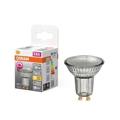 Afbeelding van OSRAM LED Spot Reflector Superstar PAR16 80 dimbaar, 2700 K warm wit, 6,9 W, GU10, 120, 650 lm, 15.000 h, voor spotverlichting, terreinverlichting, woonkamers