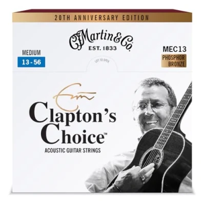 Afbeelding van Martin Strings MEC13 Clapton&quot;;s Choice Phosphor Bronze Medium 20th Anniversary Edition 13 56 snarenset voor westerngitaar