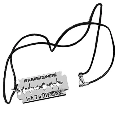 Afbeelding van Rammstein Hanger Anhänger &quot;Rasierklinge&quot; Metallic, Officiële Band Merchandise Scheermes, zilver, Eén maat