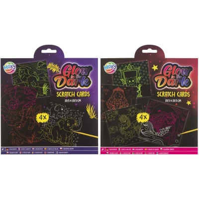 Afbeelding van Creative Craft Group Scratch Kaarten Glow in the Dark