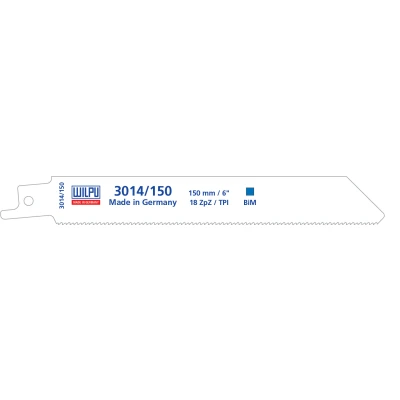 Afbeelding van Wilpu 3014/150 reciprozaagblad Staal en RVS (Bosch S922EF) 5 stuks