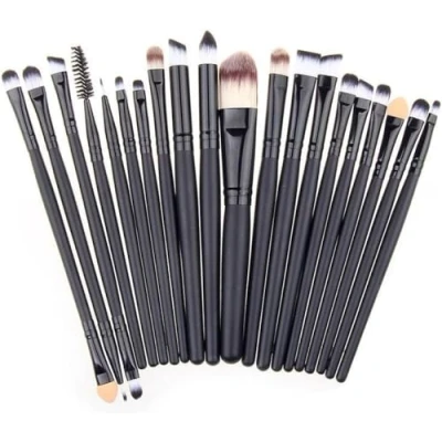 Afbeelding van 20Stuks Make Up Kwasten Set Zwart Oogschaduw Foundation Poeder Eyeliner Wimper Lip Borstel Cosmetische beauty Tool Kit Hot