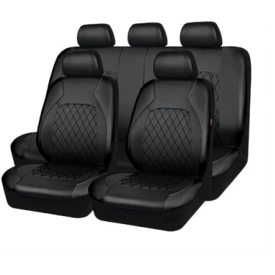 Afbeelding van ZONEWD 9 stuks autostoelhoezen voor Peugeot Partner 2000, 2001, 2002, 2003, 2004, 2005, 2006, 2007, 2008, 2009, 2010 2024, , achter leer, auto accessoires, zwart,