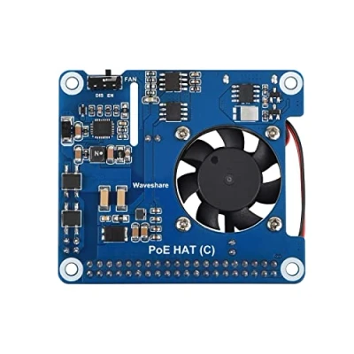 Afbeelding van Waveshare PoE HAT (C) For Raspberry Pi 3B+/4B, 802.3af/at Power Sourcing Equipment Required