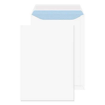Afbeelding van Blake Puur dagelijks C4 324 x 229 mm 100 g/m² Pocket Peel and Seal Plain Envelopes (23891) Wit Pack van 250