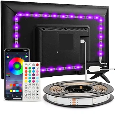 Afbeelding van Enteenly Led tv strip, 3 m, ledstrip, achtergrondverlichting, 40 65 inch, 5050 RGB USB, met afstandsbediening, meerkleurig, doe het zelf, muziekritme, bestuurd door app, voor HDTV,