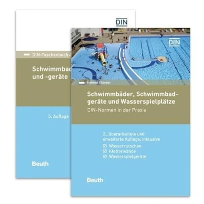 Afbeelding van Sichere Schwimmbäder und Schwimmbadgeräte: Paket: Kommentar &quot;Schwimmbäder, Schwimmbadgeräte Wasserspielplätze DIN Normen in der Praxis&quot; &quot;DIN Taschenbuch 477 Schwimmbadanlagen geräte&quot;