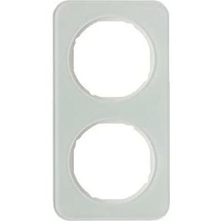Afbeelding van Hager berker r 1 2 voudig afdekraam voor wandgoot montage vert hori klem glans wit ral9010 glas ip20 10122109