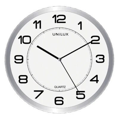 Afbeelding van Wandklok Unilux Attraction diameter22cm lichtgrijs/wit
