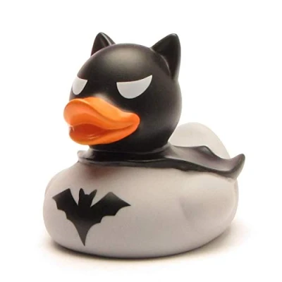 Afbeelding van DUCKSHOP I Dark Duck badeend piepend L: 8 cm