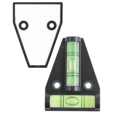 Afbeelding van Magnetische waterpas, 2 stuks, Kleine cross Waterpas voor camper en stacaravan, caravan nivelleren, Autocamper accessoires, Mini kruiswaterpassen, spirit level, camping, tools, DIY