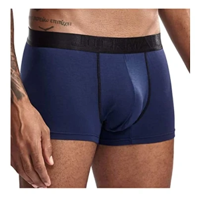 Afbeelding van JOCKMAIL Heren Boxer Shorts Modale Zachte Ondergoed Micro Aparte Zakken Dual Pouch Trunks met Fly Therapie Gezondheidszorg Slips, marineblauw, XXL