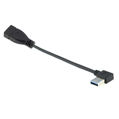 Afbeelding van cablecc USB 3.0 Type A Mannelijk naar Vrouwelijke Verlengkabel Links Hoek