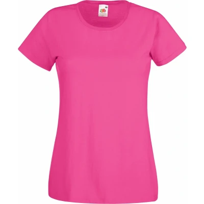 Afbeelding van Fruit Of The Loom Dames / Vrouwen Damens Fit Valueweight T shirt met korte mouwen (Fuchsia)
