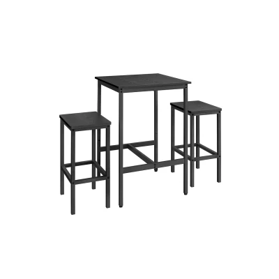 Afbeelding van Bartafelset Hoge Eettafel Keukenbistrotafel Ruimtebesparend Ontwerp 60x60x90cm